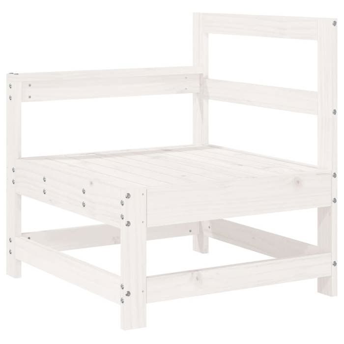 VidaXL Salon de jardin 7 pcs blanc bois de pin massif 3250905