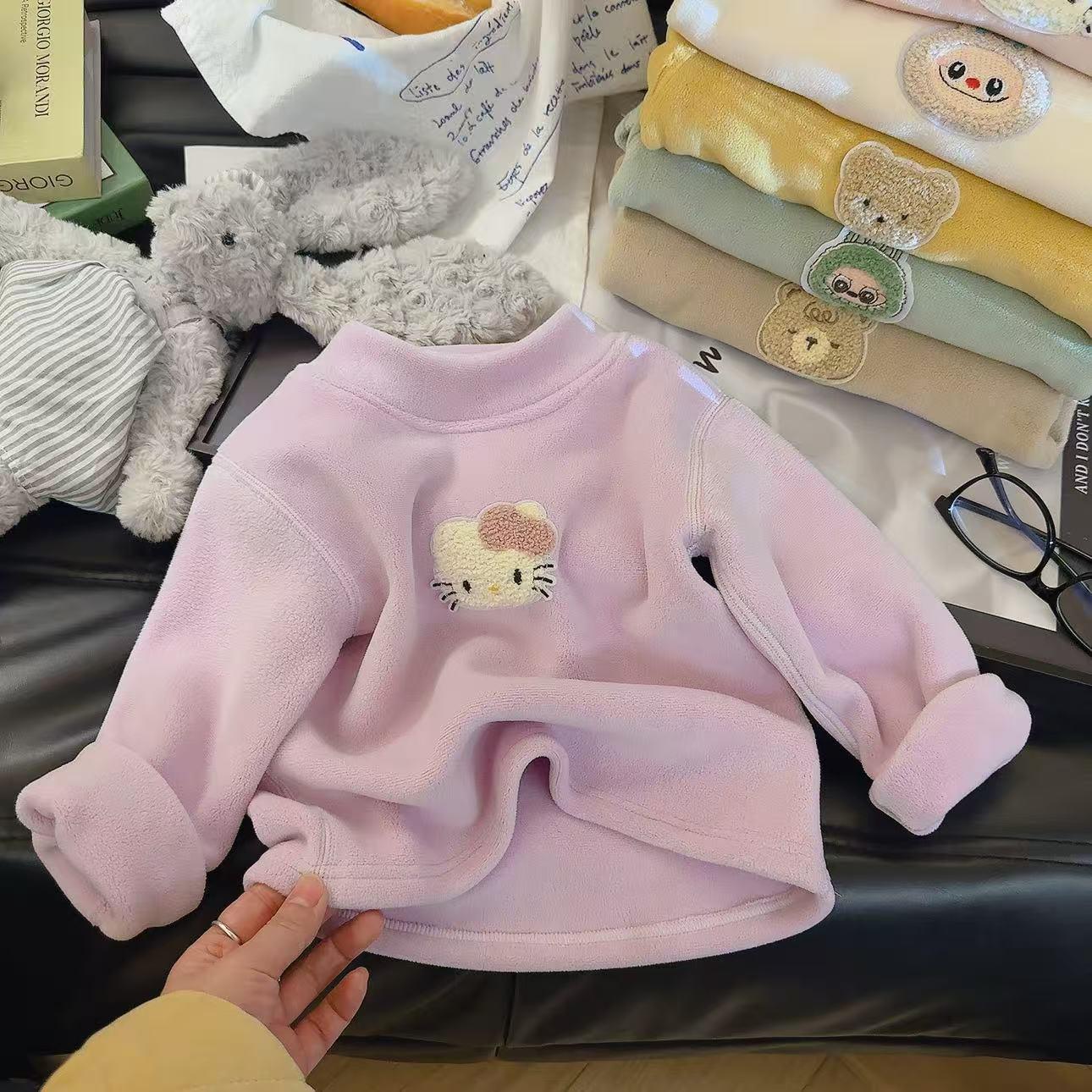 

Унисекс Детская Худи 2025 года из Бархатного Флиса с Длинным Рукавом и Полувысоким Воротником Size 80 (Height 60-70cm)