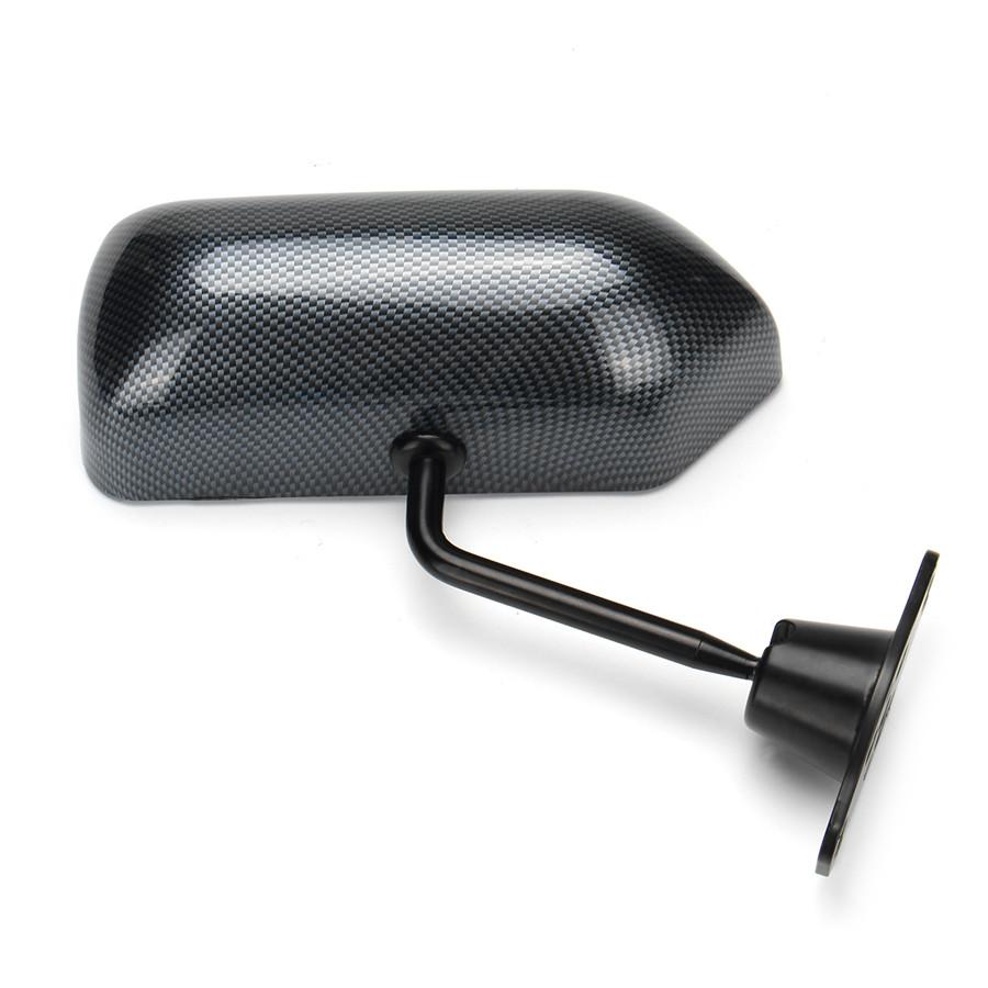 2 Pcs Manual Adjustable F1 Style Carbon Fiber Color Car SUV Side Rearview Mirror