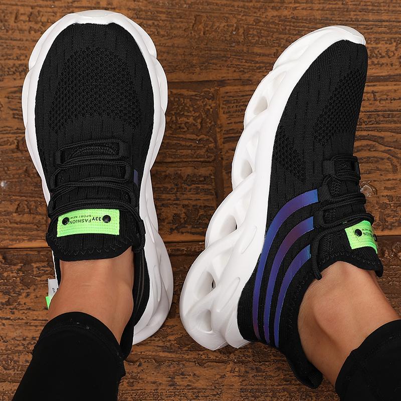Damen Mesh Schuhe Luxusmarke Atmungsaktiv Leichtgewicht Laufschuhe Gym Training Yoga Schuhe Modische Freizeit Sportschuhe mit Schnürung
