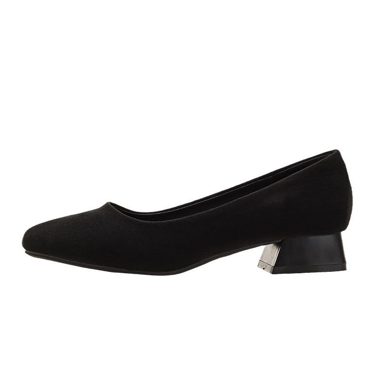 Damen Square Toe Chunky Heel Arbeitsschuhe - Bequemes Weiches Leder, Nicht Ermüdend für Lange Stehstunden, Ideal für Professionelle Bürokleidung