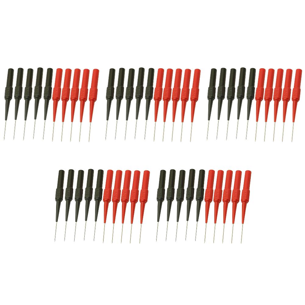 100-10pcs Insulation Piercing Needle Pin Sensitive Multimeter Piercing Needle Probe Measuring Device Car Tool for Banana Plug