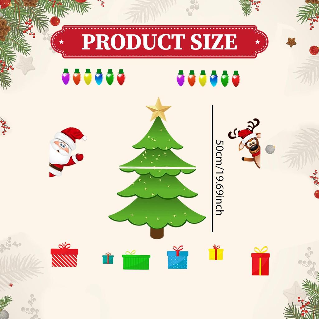 Christmas Tree Refrigerator Stickers Decorations Attractive Kitchen Decor Xmas
