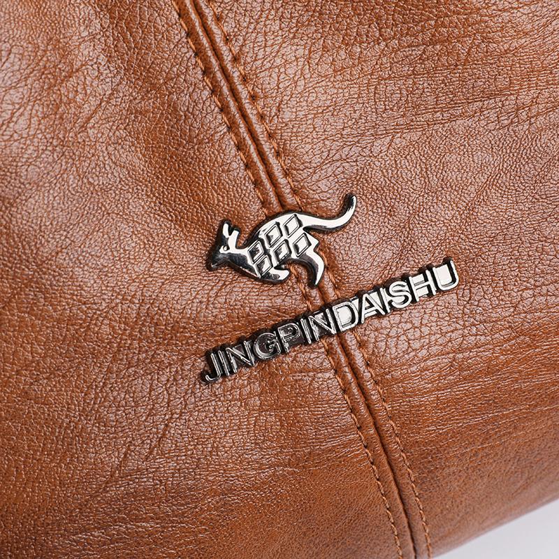 Handbag Women's PU Shoulder Bag Middle-aged And Elderly Mother Bag