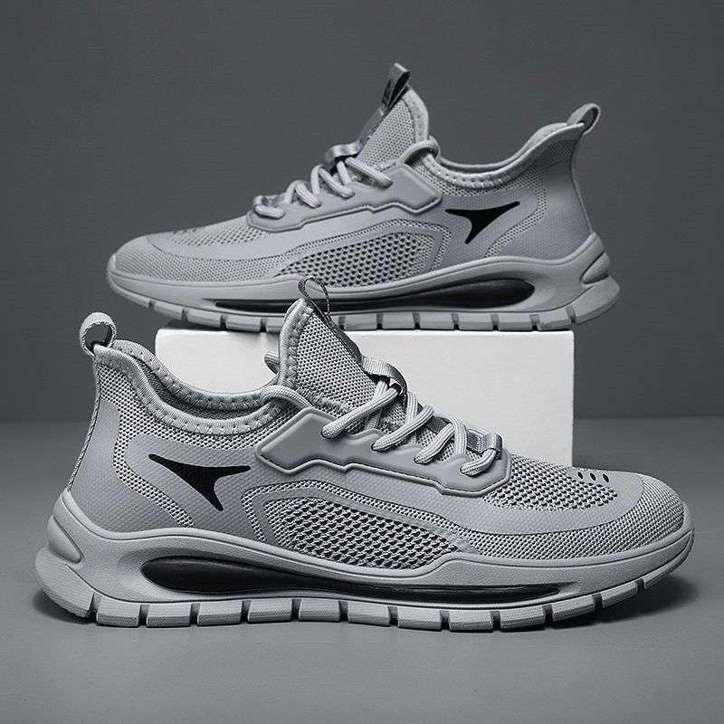 New Men's Shoes Spring and Autumn Breathable Fly-woven Mesh Summer Sports and Leisure Shoes Mesh Shoes Men's Board Shoes Deodorant Shoes