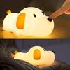 Silicone LED Papa Puppy Night Light Animallamp Touch Sensor Dog Night Lamp Children Kid Bedside Bedroom Decor Birthday Gifts
