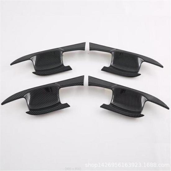 For Mitsubishi Outlander  2024 Carbon Fiber Car Door Handle Bowl Cover Trim