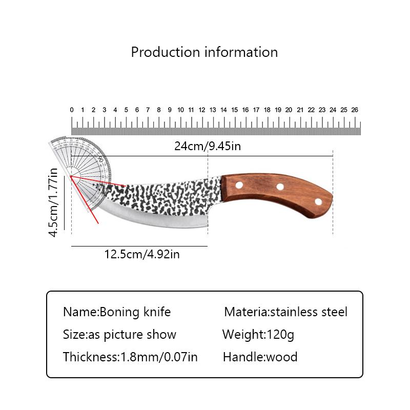 1 Stück 5 Zoll Fleischschneiden Küchenmesser Mehrzweckmesser für Camping, Outdoor und Jagd