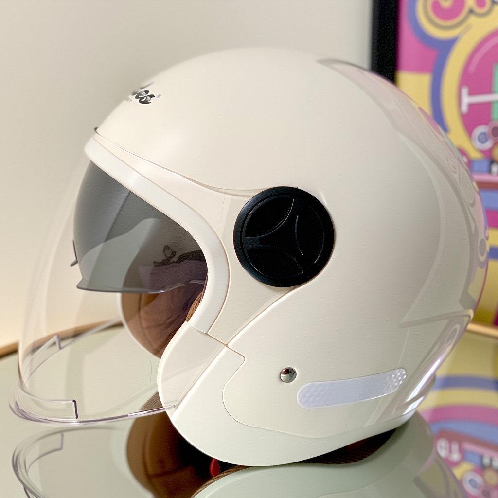 3C Certified Unisex Electric Vehicle Winter Helmet - All Season Motorcycle & Scooter Safety Half Helmet Leather