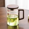 Household High Temperature Resistant Wood Handle Cup Tea Separation Type Tea Cup Glass High Borosilicate Glass Water Cup Tea Cup