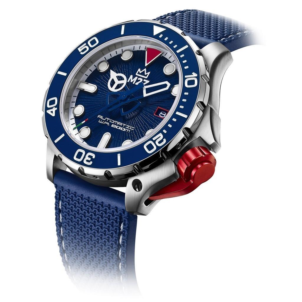 M2Z Diver 200 Sapphire Glass Blue Strap Blue Dial Automatic 200-007 200M Men's Watch
