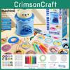 Childrens Machine Crafting Diy Plastic Manual Badge Maker With Sticker Fun Toy