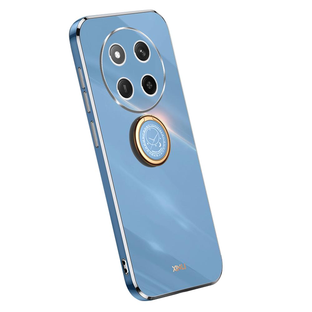 

XINLI For Honor X60 Pro 5G/Magic7 Lite 5G Case Ring Kickstand Electroplating TPU Phone Cover Blue