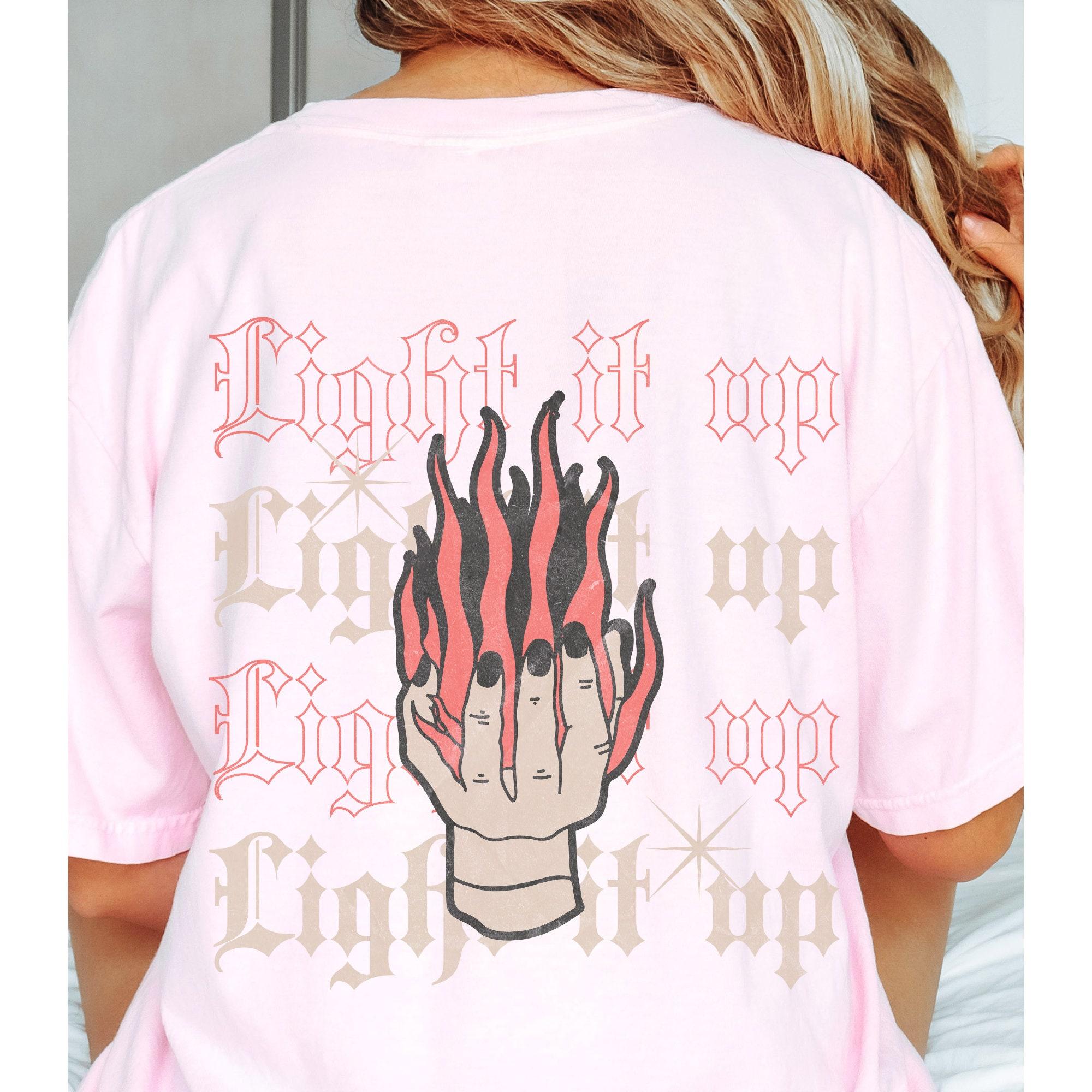 

Vintage Cotton Women Tee Oversize Loose Shirt Light It Up LICENSED Sarah J Maas Merch Crescent City Shirt Throne Of Glass Book S