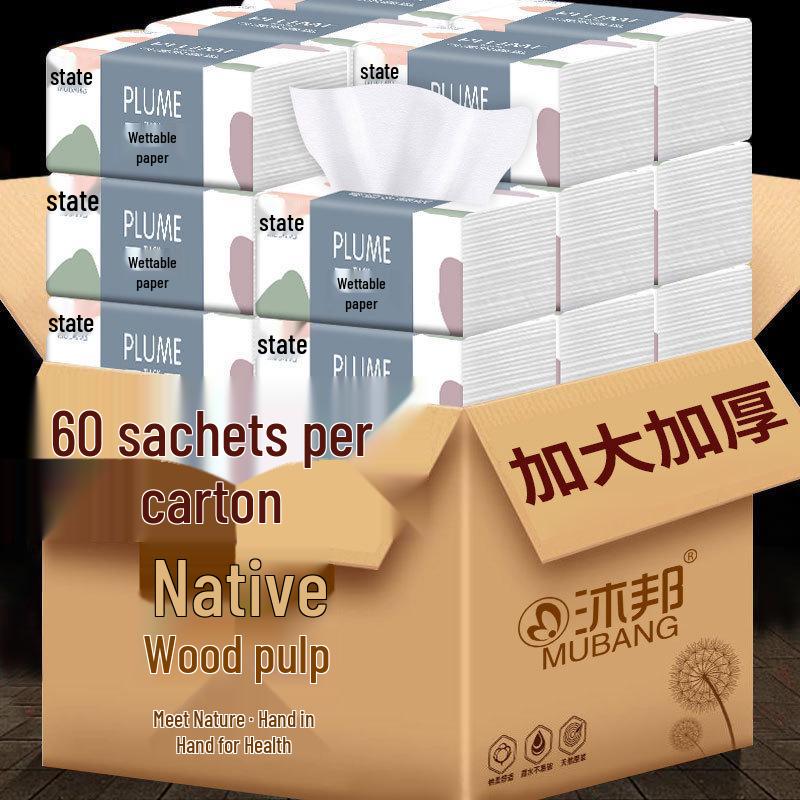Portable Unscented Facial Tissues - Compact Pull-Out Box for Home & Travel