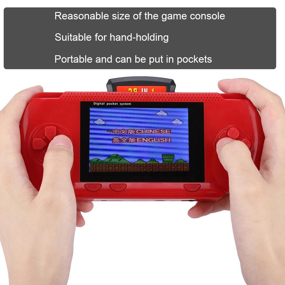 Portable Pocket Gamepad Classic Handheld Game Player Console with Game Card for PVP(Red)