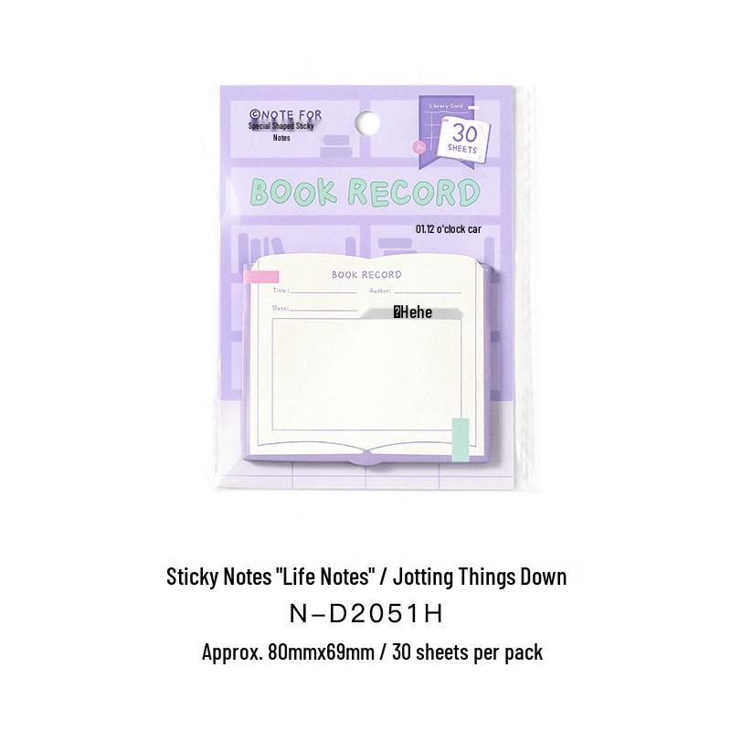 Life Notes Series: Reusable Sticky Notes - Simple Style for Students, Messages, and Reminders