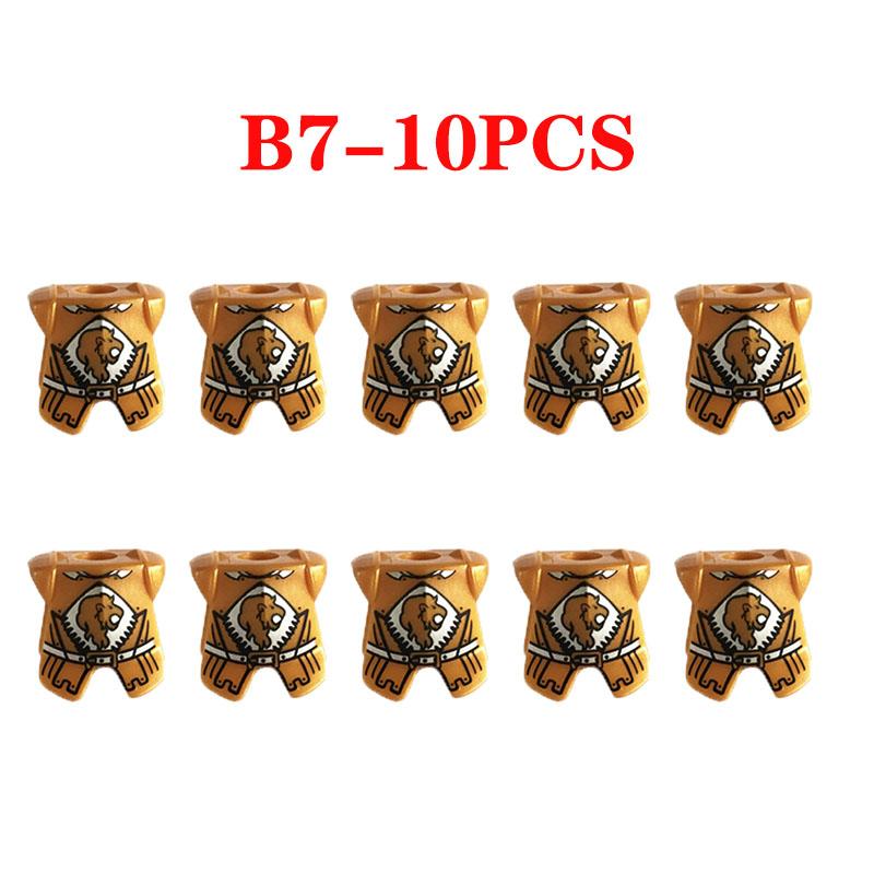 MOC Medieval Military Figures Weapons Building Blocks Knight Soldiers Shield Vest Armor Sword Ax Spear Bricks Toys Children