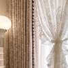 Best Luxury European Royal Blackout Curtains for the Living Room, Luxury Home Window Sheer Curtain Fabric Rideaux for Bedroom