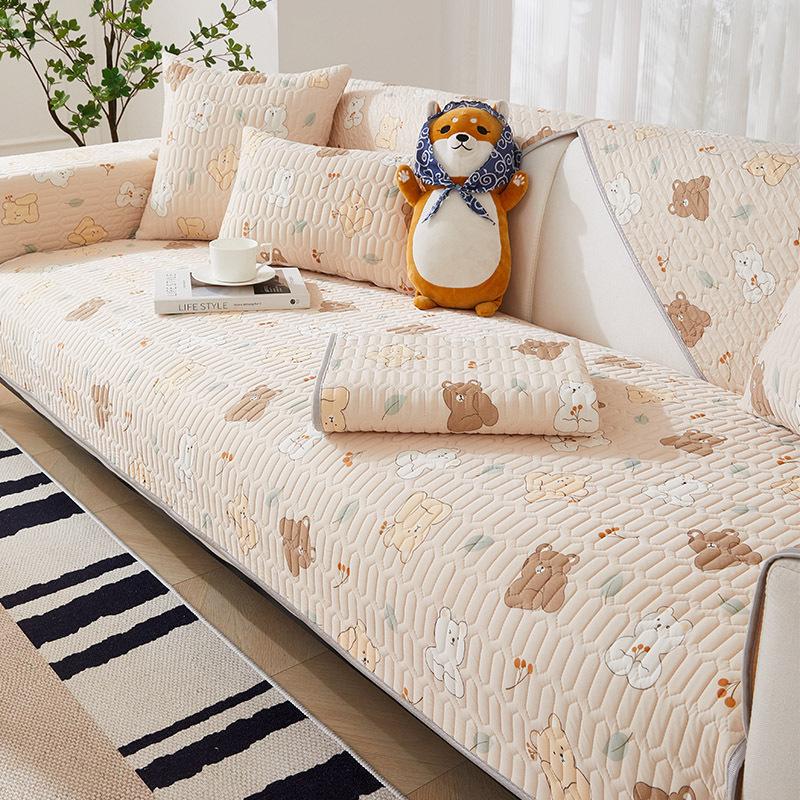 

Summer Latex Sofa Cushion Non-Slip, Cool Feeling, Ice Silk, Universal In All Seasons, Light Luxury Style, Simple Modern Sofa Cover 70*70cm