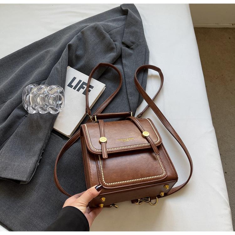 Design sense niche bag women's casual backpack handbag retro going out backpack