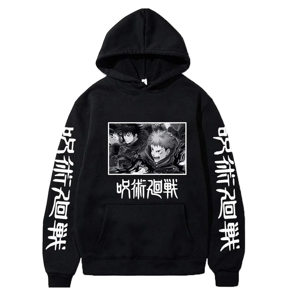 Anime Manga Print Unisex Hoodie Sweatshirt Full Sleeve Long-lasting Battle Animation Winter Hoodie Loose Sport Fleece Hoodie