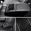 Real Soft Carbon Fiber for Toyota Prius 2010 2011 Accessories LHD RHD Car Rear Center Armrest Water Cup Holder Cover Sticker