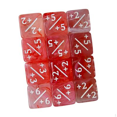 10 Pieces Counter Dice 16mm Acrylic Mathematical Math Teaching Supplies Add and Subtract Tokens