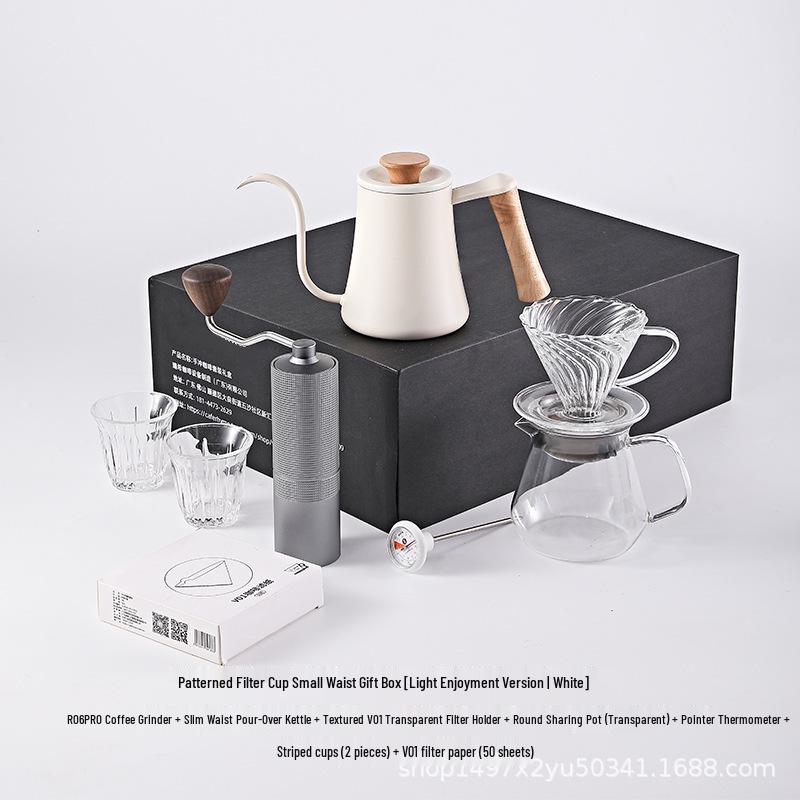 Pour-Over Coffee Set with Manual Grinder - Gift Box