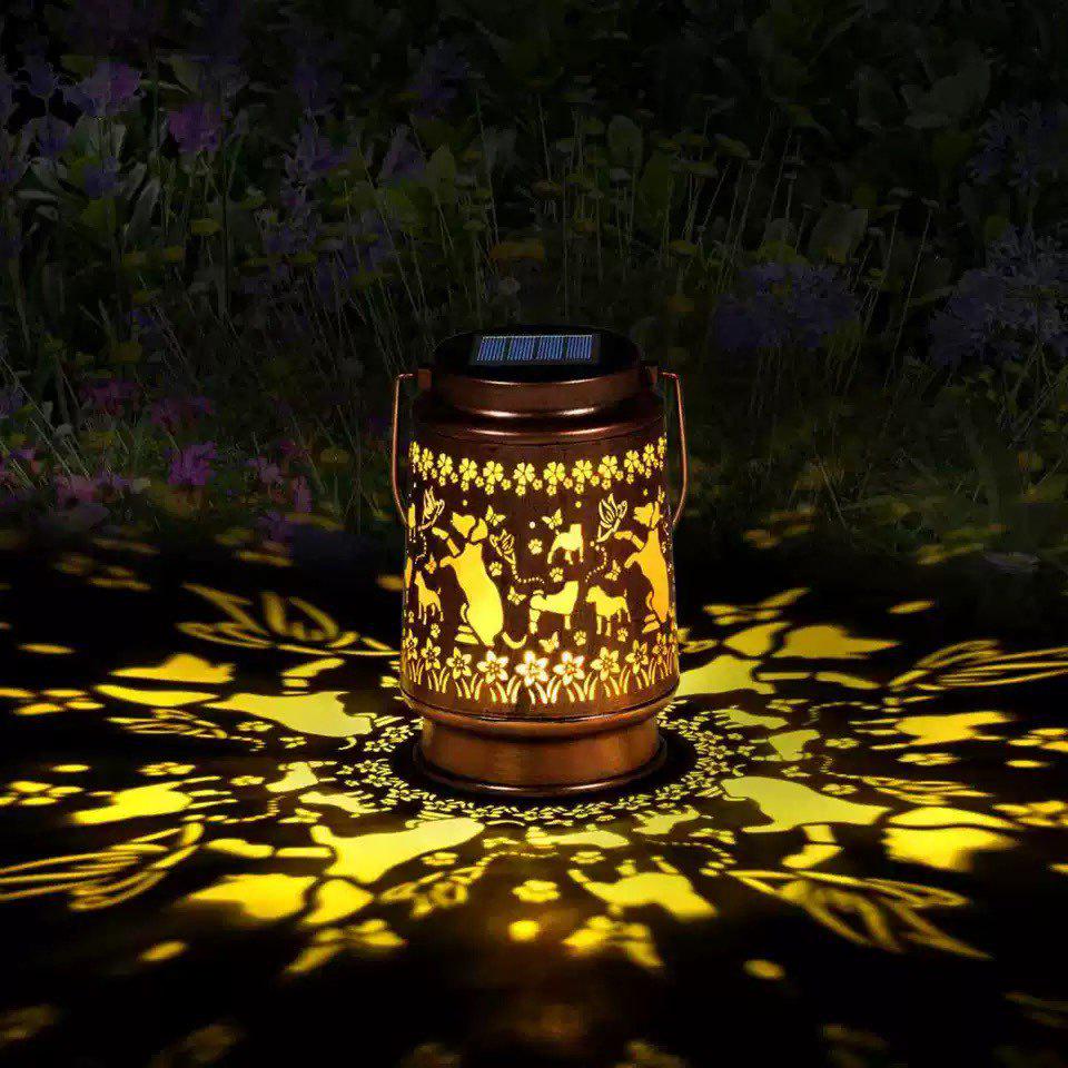 Hummingbird Solar Courtyard Lantern - Popular Garden Craft, In Stock, Balcony Wrought Iron Design