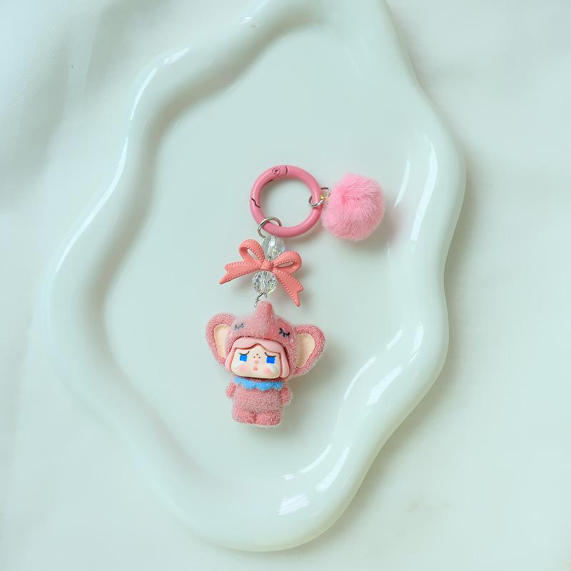 

Мультяшный флокированный слон, плачущий ребенок, брелок, кавайный кулон из смолы, креативные украшения для сумки, аксессуары, подарки
