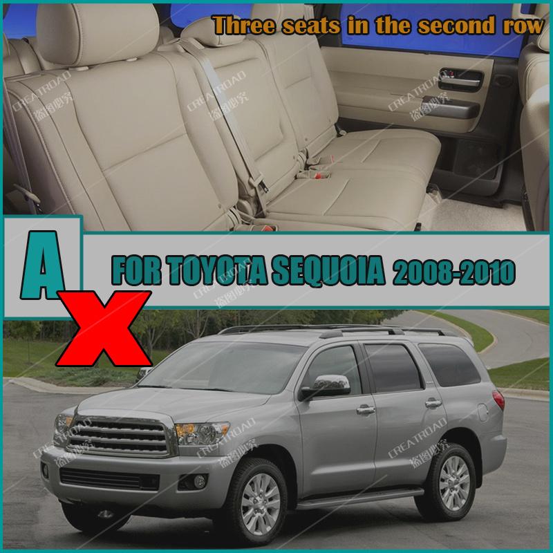 Car floor mats for Toyota SEQUOIA Seven Seats 2008 2009 2010  auto foot Pads automobile carpet cover interior accessories