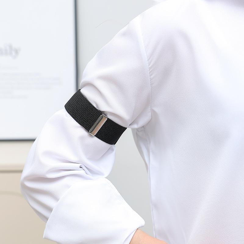 Shirt with Fashionable Sleeves for Adult Men and Women Shirt Sleeves Non-slip with Bartender Arm Swing Arm Strap 2 Pairs