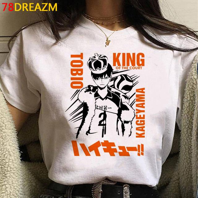 Oya Oya Haikyuu camiseta para hombre Kawaii japonés voleibol Anime Camisetas gráficas Kawaii Karasuno dibujos animados Unisex Harajuku camisa masculina