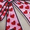 1 Piece New 24*25cm Sequins Clothing Patches Shining Red Heart Bow Iron On Sequins Sticker DIY Clothes Patch