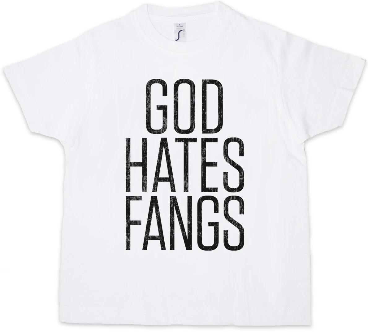 

GOD HATES FANGS Kids Boys T-Shirt True Fellowship of the Sun The Blood Strain 160