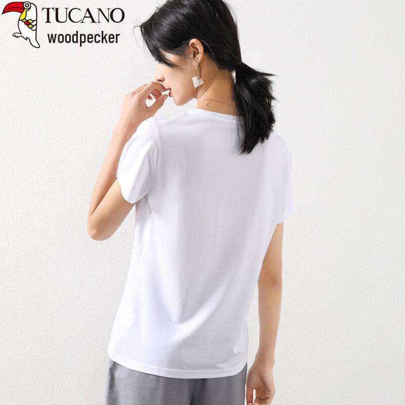 Women's Pure Cotton V-Neck Short Sleeve T-Shirt