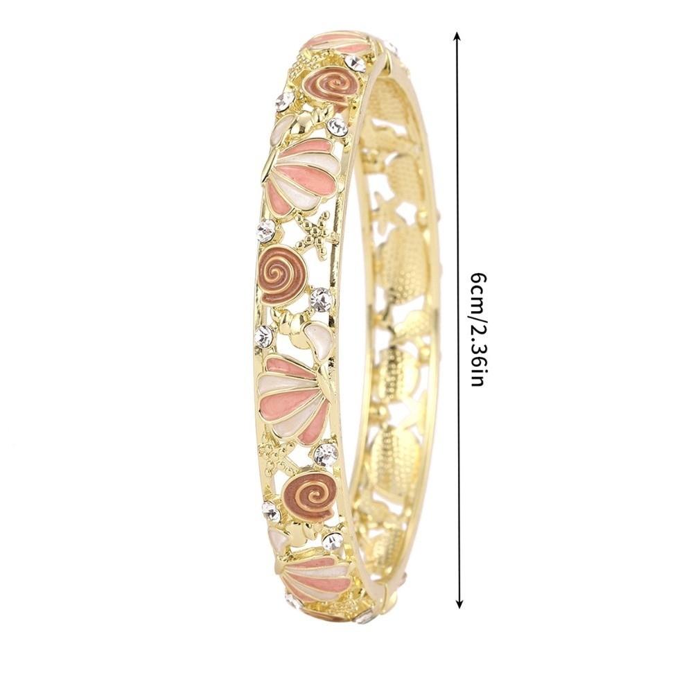 Rhinestone Vintage Cloisonne Bangle Hollow Women's Hand Bracelet  Jewelry Gifts