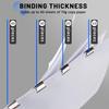 2PCS Paper Clip Dispenser with 200PCS Clam Clips Portable Mini Stapler Holeless Stationery Push Clip and Paper Clamp for School Office Home  2 Color