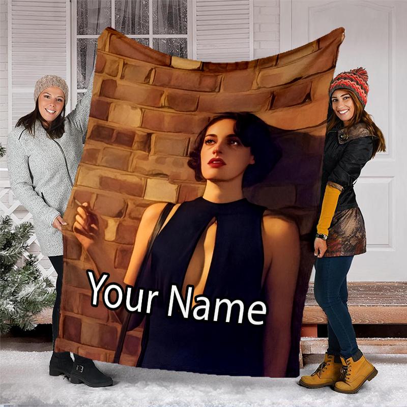 Custom Name Fleabag Theme Printed Blanket - Perfect for Couch, Bed, Travel & Outdoor Use | Machine Washable, Cozy & Durable.