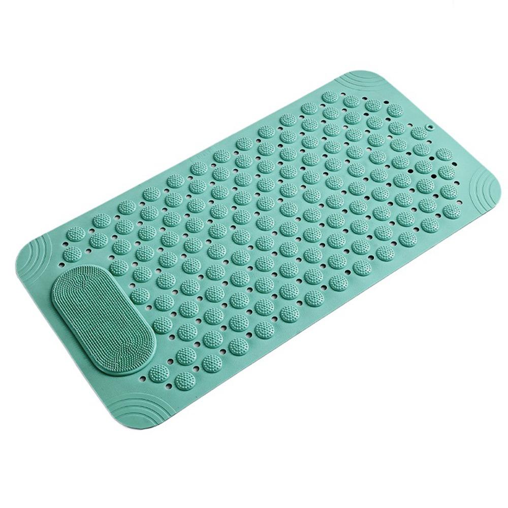 

Дренажное отверстие Нескользящий коврик для пола Прямоугольный скрабер для ног для душа Подушечка для массажа ног Ванна для мытья зелёный