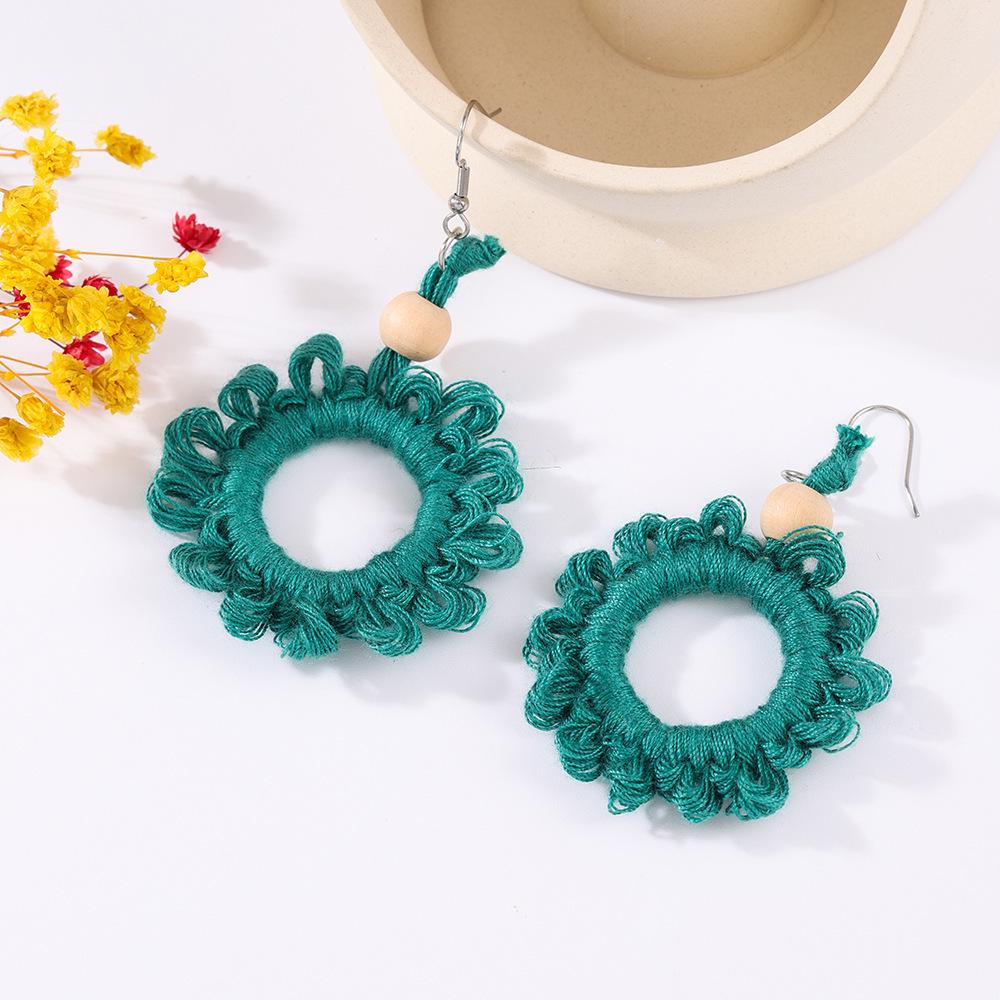 European & American High-End Handmade Tassel Christmas Dangle Earrings - Vintage Ethnic Style