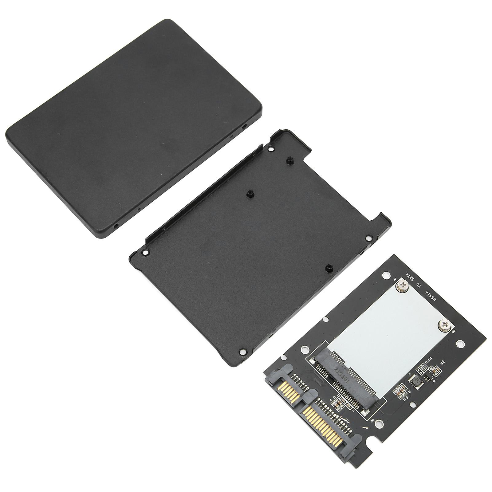 

SSD Enclosure 2.5in Simple Ultra Thin Aluminum Alloy MSATA to SATA III SSD Adapter Box Hard Disk Adapter Box (Not