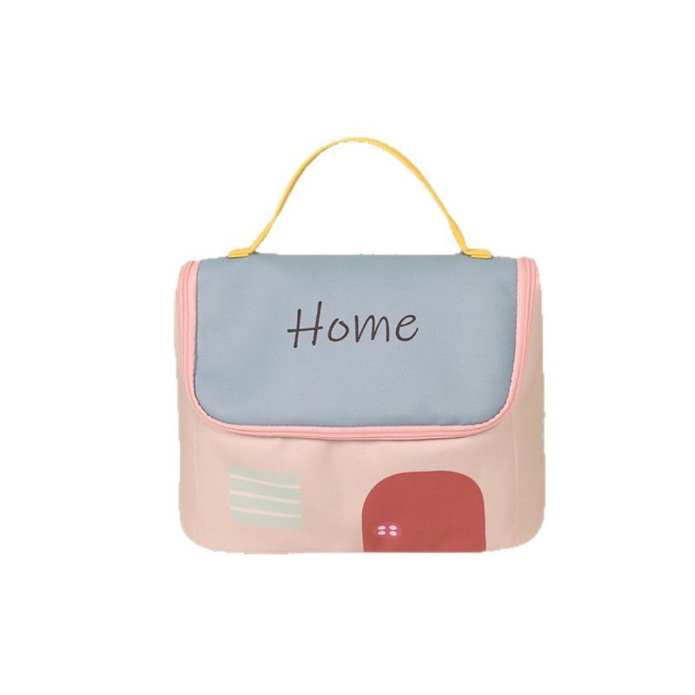 Large Capacity Cute Cabin Makeup Bag House-shaped Toiletry Storage Bag  Outdoor