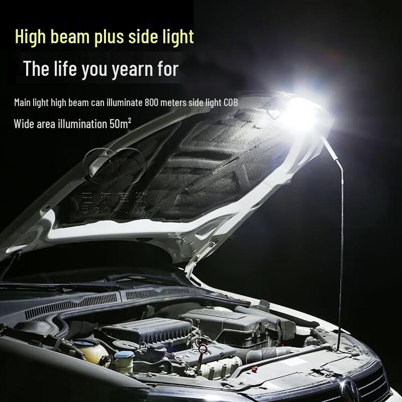 BalKule Outdoor USB Rechargeable Zoom Flashlight & Work Light