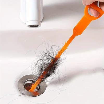 Desatascador de Drenaje de Cabello, Atrapapelo de Alcantarilla, Herramienta para Desatascar Tuberías, Herramienta para Quitar el Cabello del Drenaje para Alcantarilla, Fregadero de Cocina, Bañera