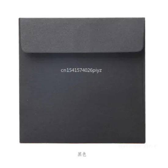 10Pcs Candy Color Kraft Square Mini Blank Envelopes for Membership Card Small Greeting Card Storage Paper Envelopes 10*10cm