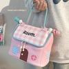 Dopamine Style Waterproof Makeup Bag Large Capacity Multi Compartment Travel Cosmetic Organizer for Women and Students