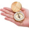 Camping Survival Pocket Compass - Heavy Duty Copper Clamshell Waterproof Glow-in-the-Dark Kids Compass