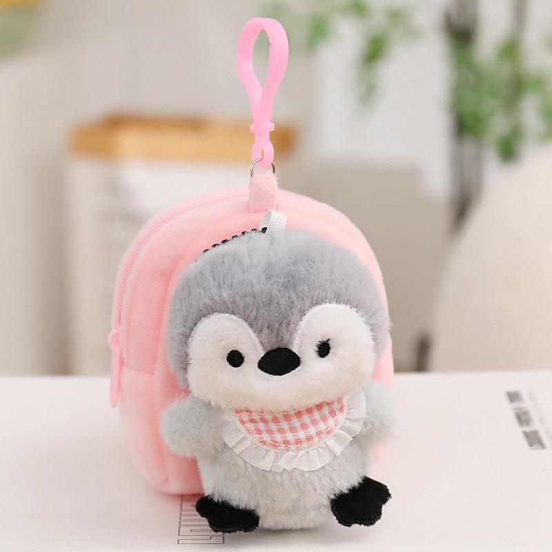 79Cm Kawaii Animal Plush Coin Purse Detachable Clip Cat Dog Bear Bunny Fox Sheep Stuffed Keychain Kids Birthday Gift Boys Girls